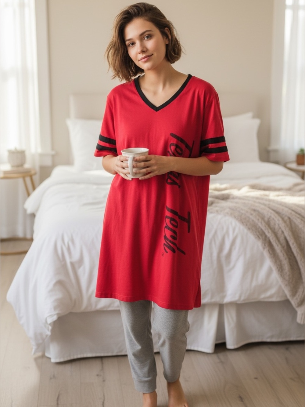 Emerson Street Clothing Co. Texas Tech Red Raiders Tee Dress Small Sleep Shirt